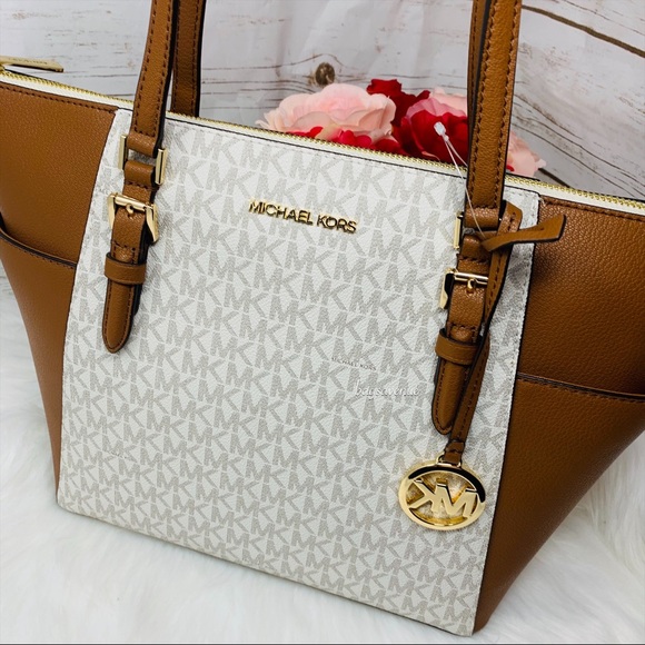 Michael kors large Charlotte tote vanilla white - Picture 4 of 10
